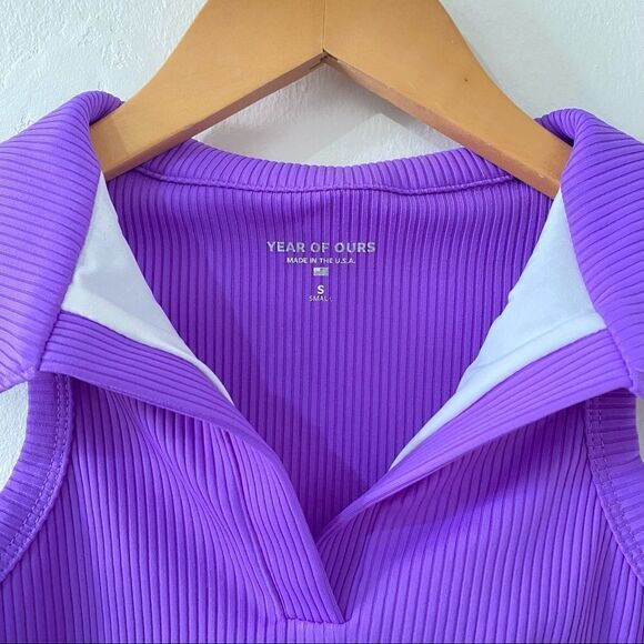 NWOT Anthropologie Year Of Ours Gabriella Crop Top In Lilac - Picture 4 of 6